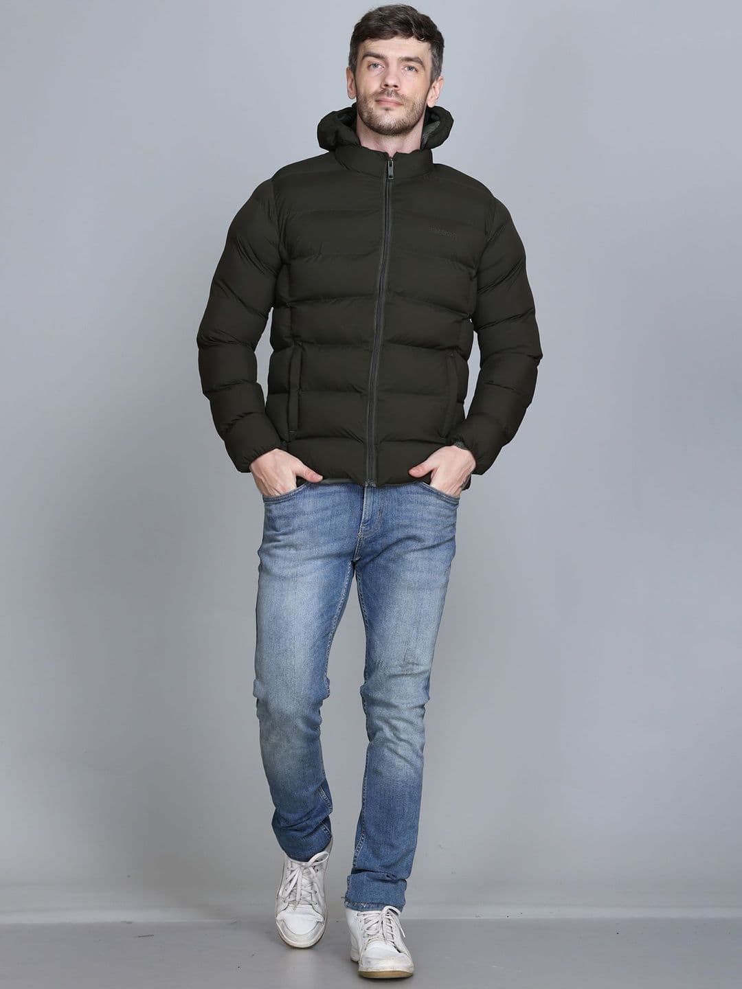 Roadking Men Hooded Solid Casual Puffer Jacket - view 1