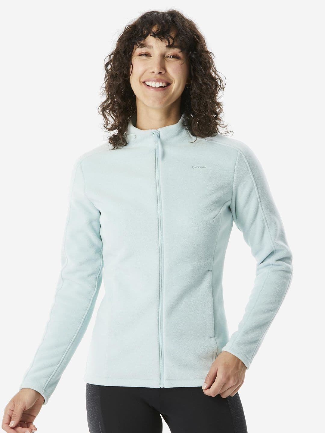 Decathlon Quechua - Women Light Green MH500 Breathable Mountain Hiking Fleece Jacket - view 1