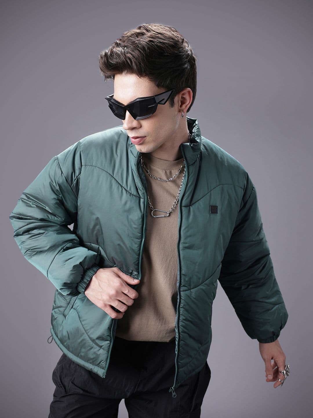 SOKO STREET Mock Collar Padded Jacket - view 1