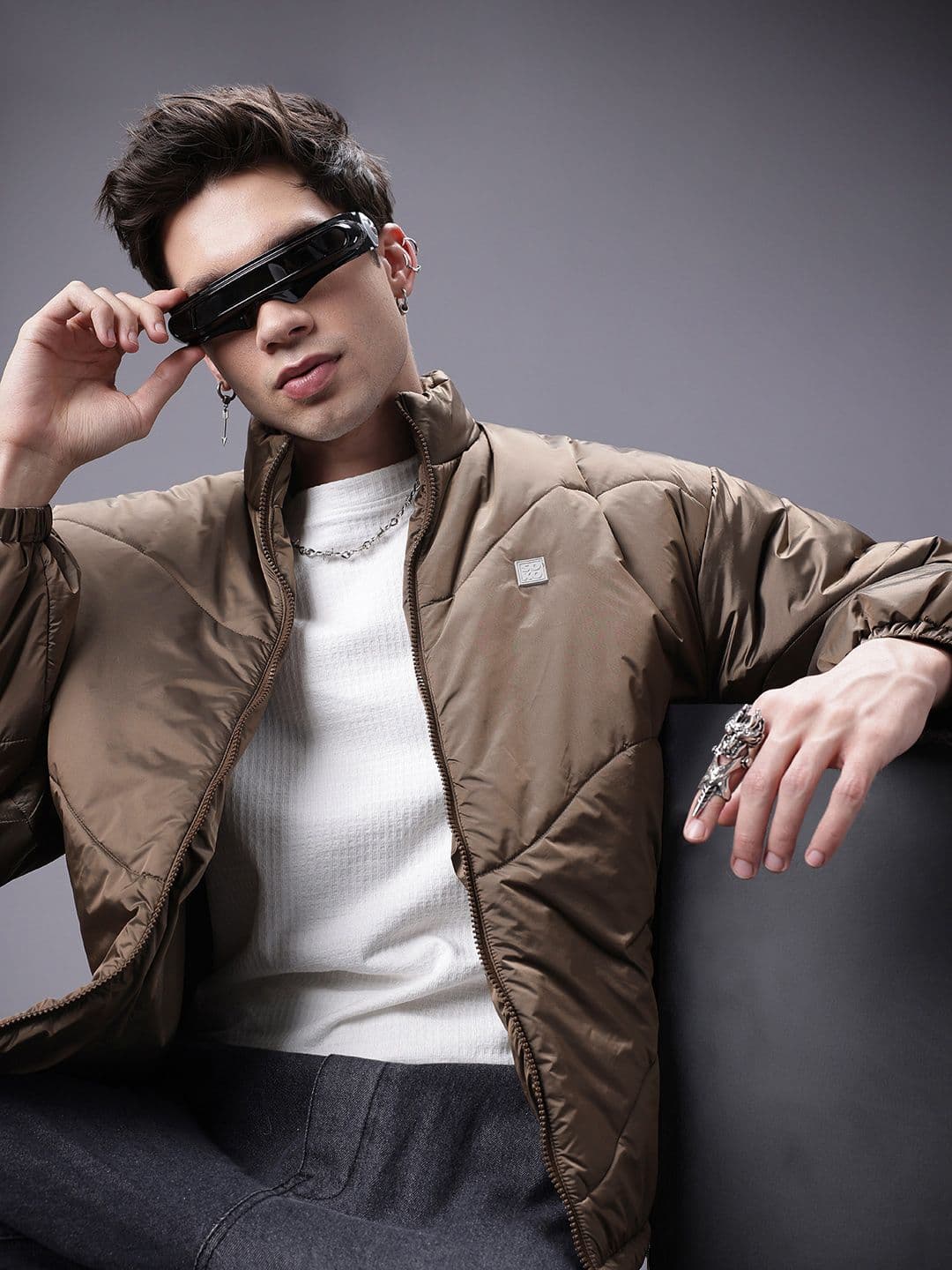 SOKO STREET Stand Collar Padded Jacket - view 1