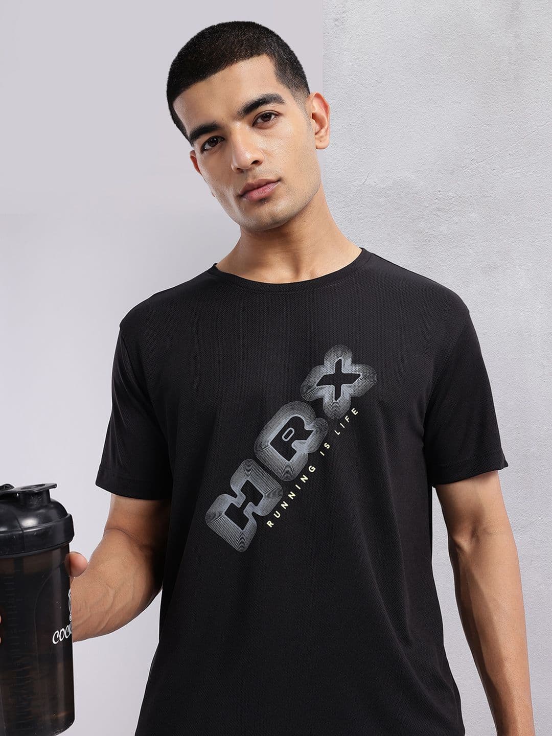 HRX by Hrithik Roshan Rapid Dry Printed Running T-Shirt - view 1
