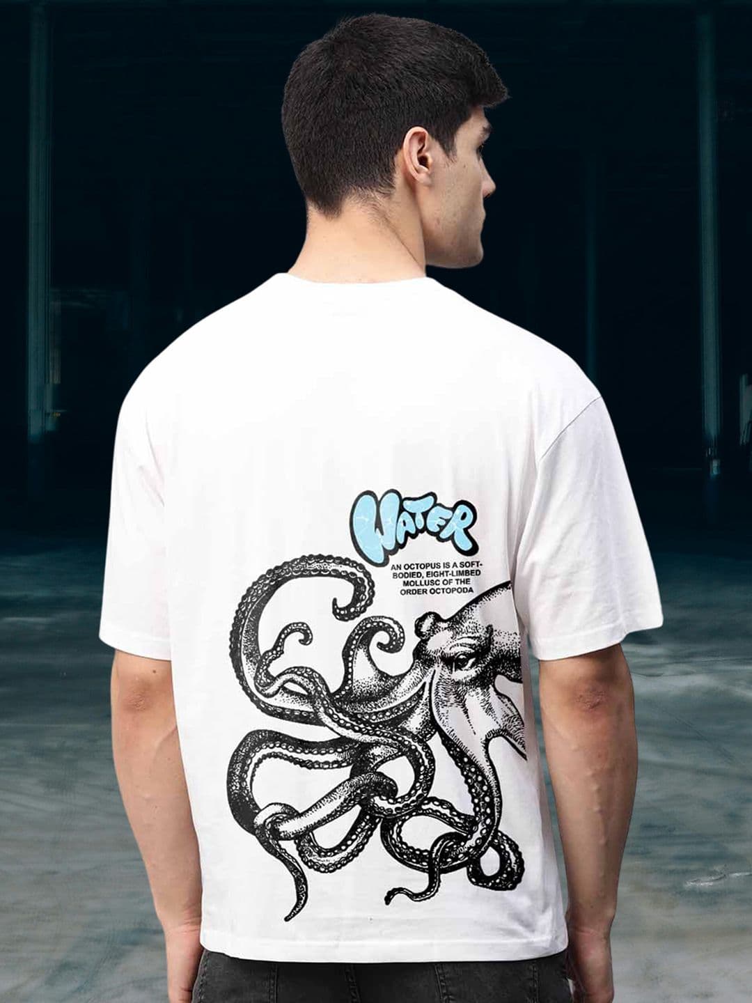 PRONK Men Graphic Printed Round Neck Cotton Oversized T-shirt - view 1