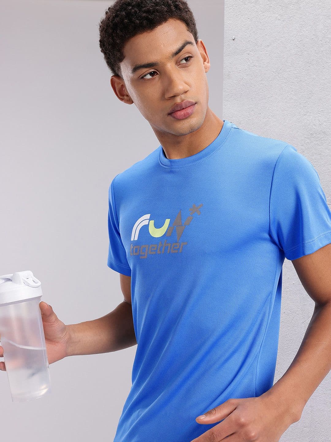 HRX by Hrithik Roshan Couple Collection Typography Printed Running Rapid-Dry T-shirt - view 1