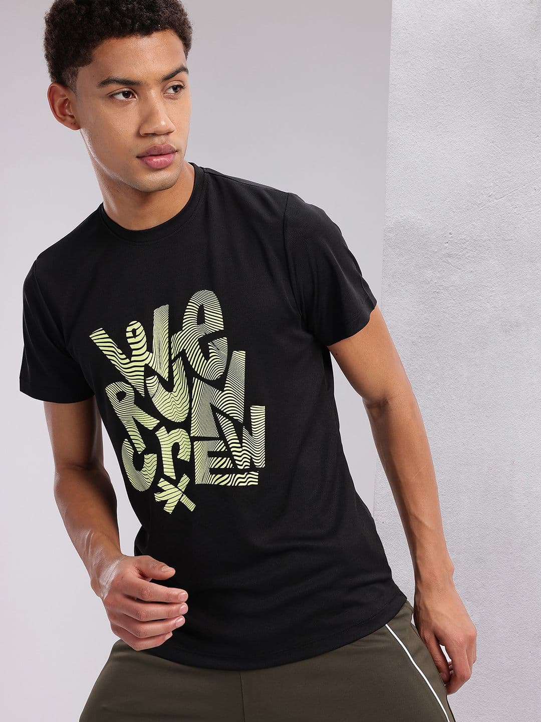 HRX by Hrithik Roshan Couple Collection Typography Printed Rapid Dry Running T-shirt - view 1