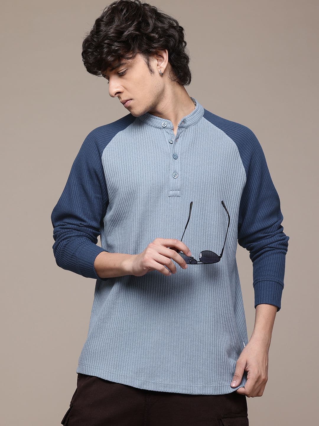 The Roadster Lifestyle Co. Men Textured Oversized T-shirt - view 1