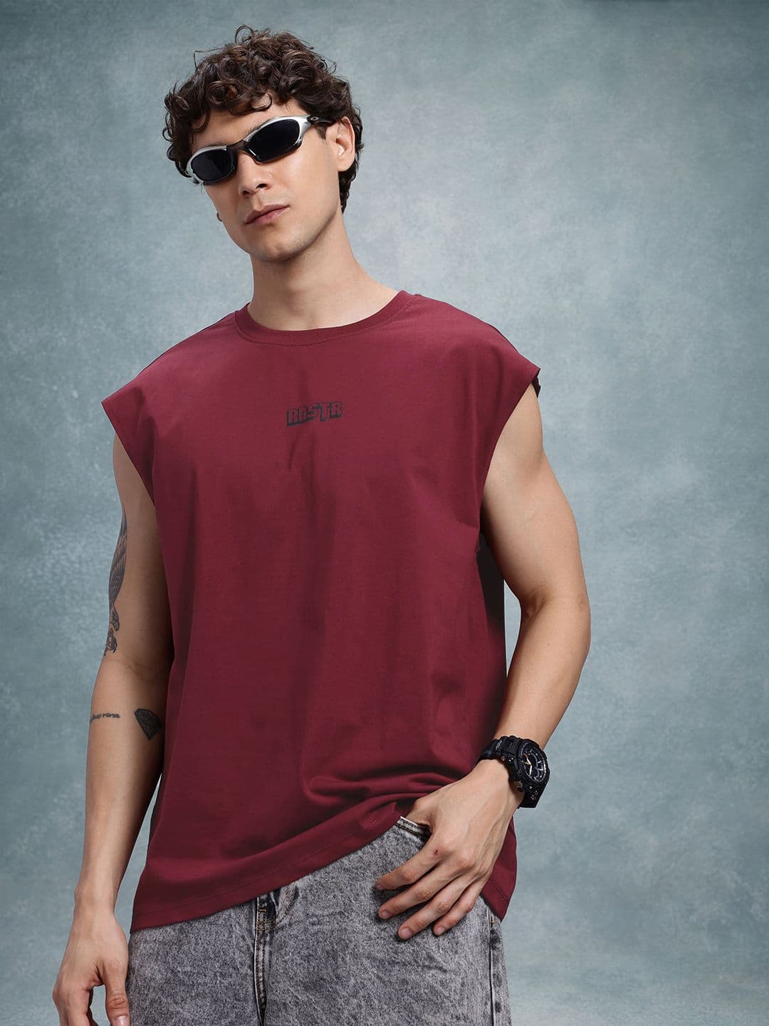 The Roadster Life Co. Relaxed Fit Pure Cotton Longline T-shirt - view 1