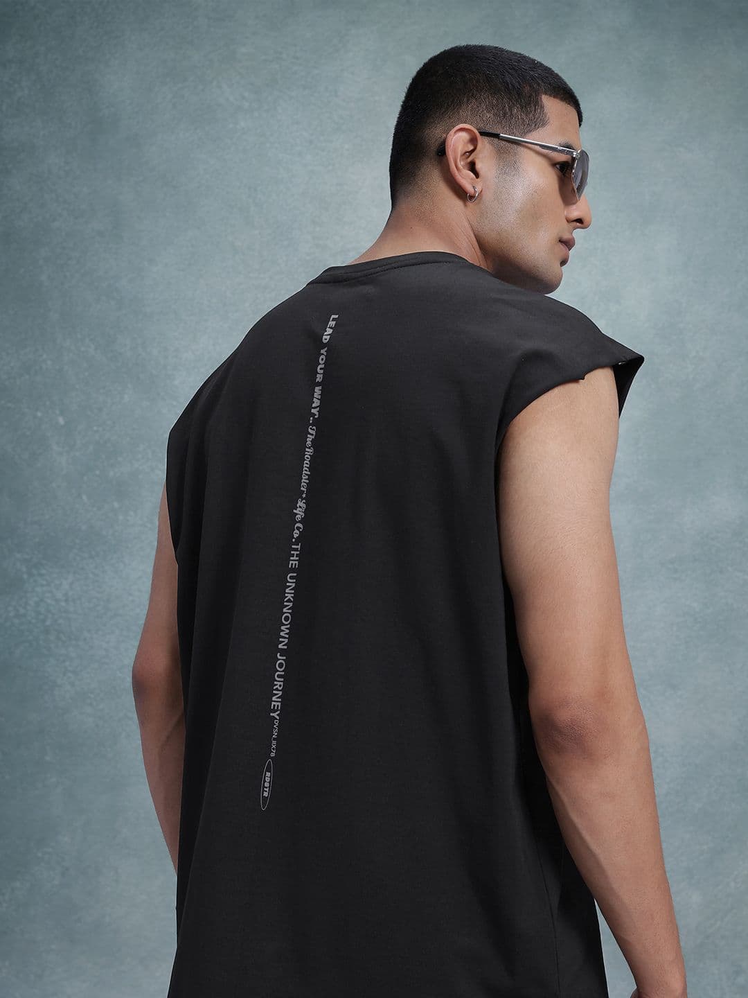 The Roadster Life Co. Relaxed Fit Typography Print Pure Cotton Longline T-shirt - view 1