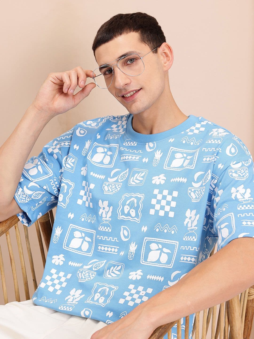 Mast & Harbour Men Printed Relaxed Fit T-shirt - view 1