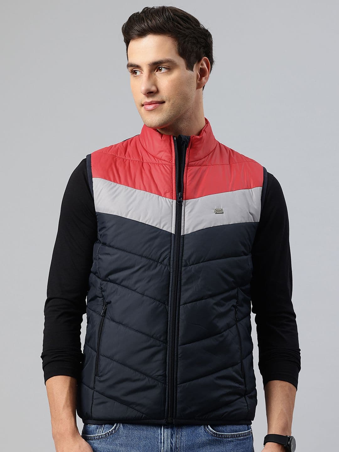 Pierre Carlo Men Colourblocked Gilet Jacket - view 1
