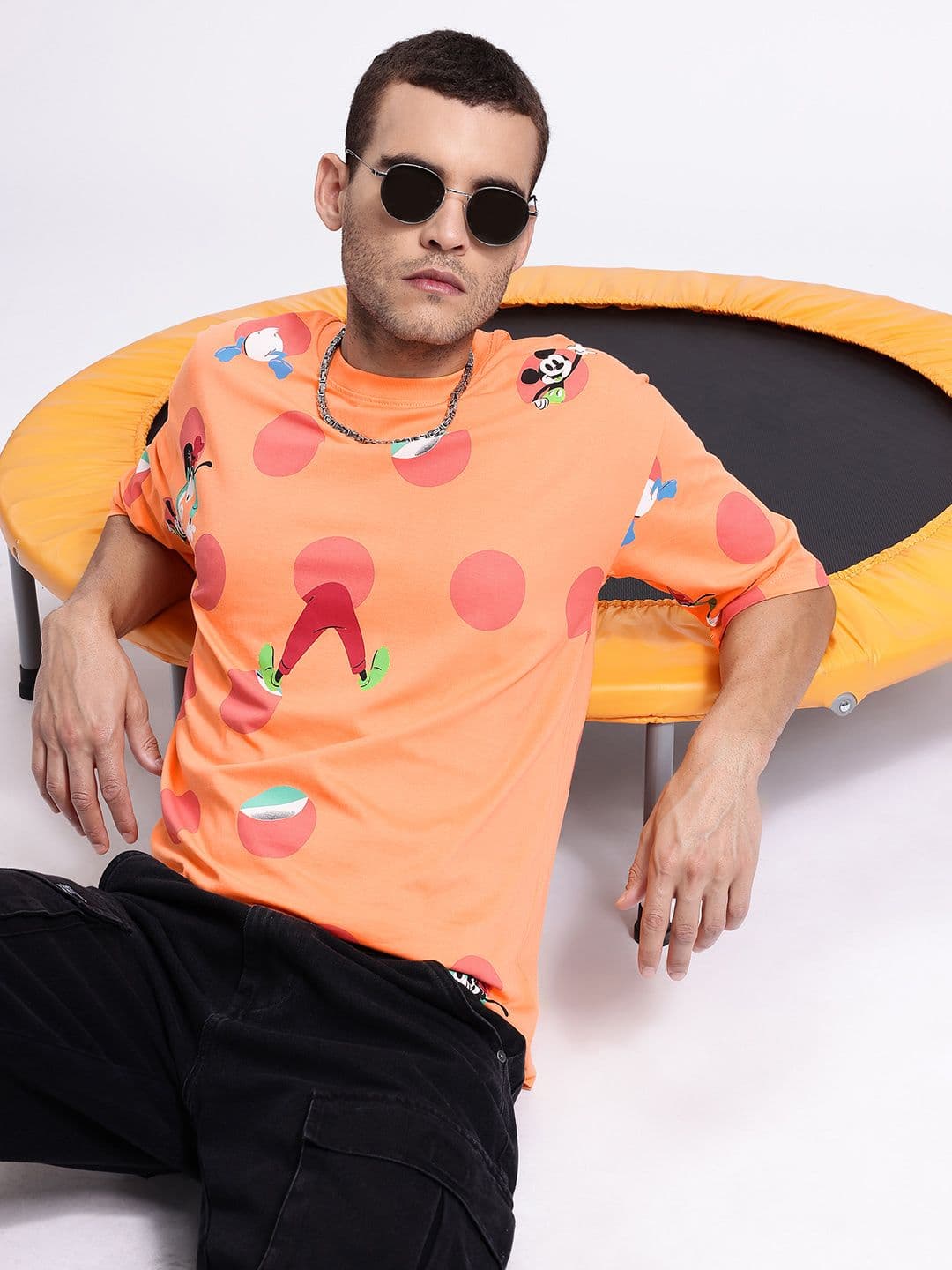 Kook N Keech Disney Men Goofy Printed Pure Cotton Oversized T-shirt - view 1