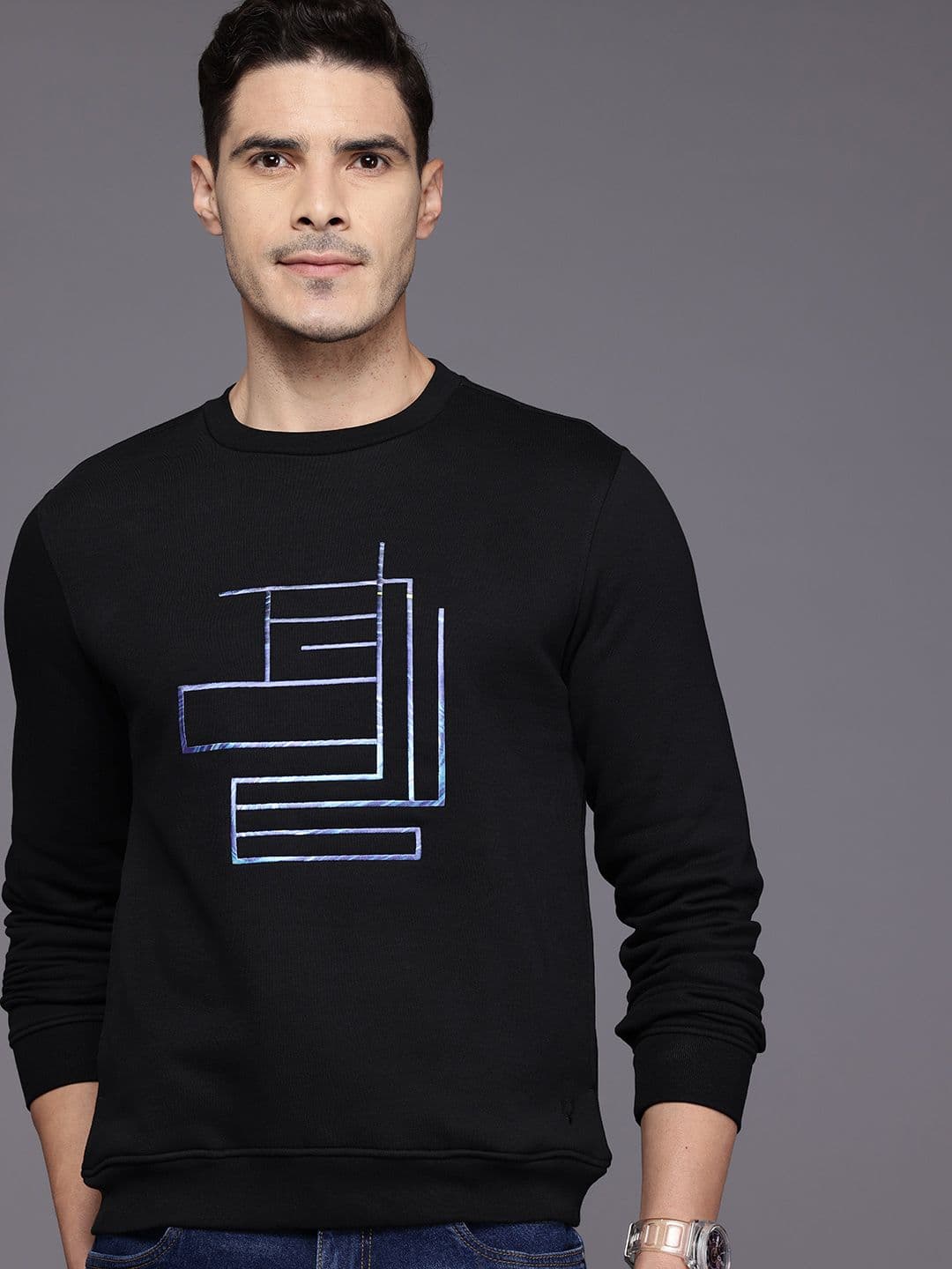 Allen Solly Round Neck Striped Sweatshirt - view 1