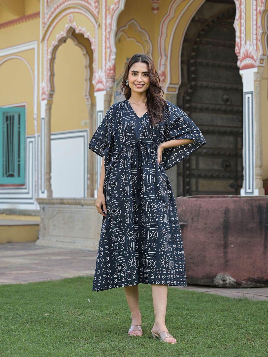 KALINI Women Geometric Printed Kaftan Dress - view 1