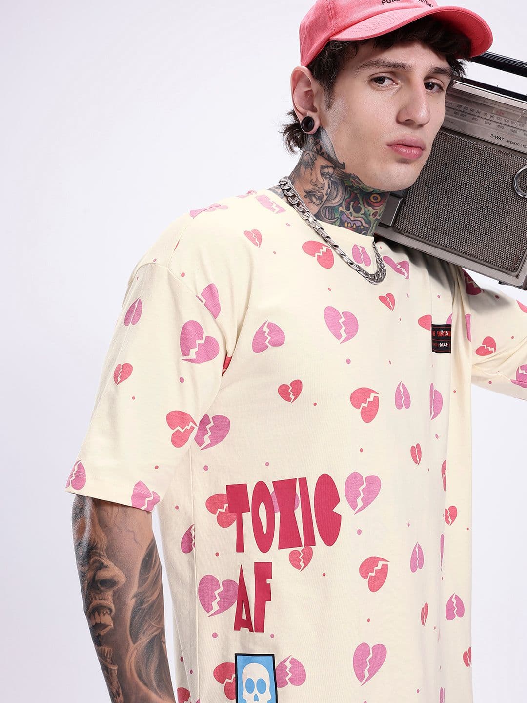 Kook N Keech Conversational Printed Oversized Pure Cotton T-shirt - view 1
