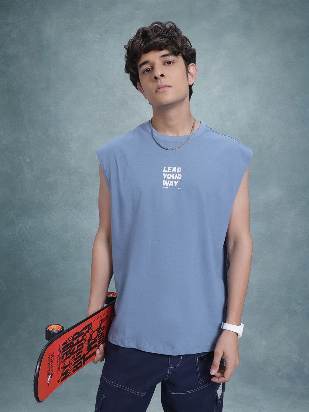 The Roadster Life Co. Relaxed Fit Printed Pure Cotton T-shirt - view 1