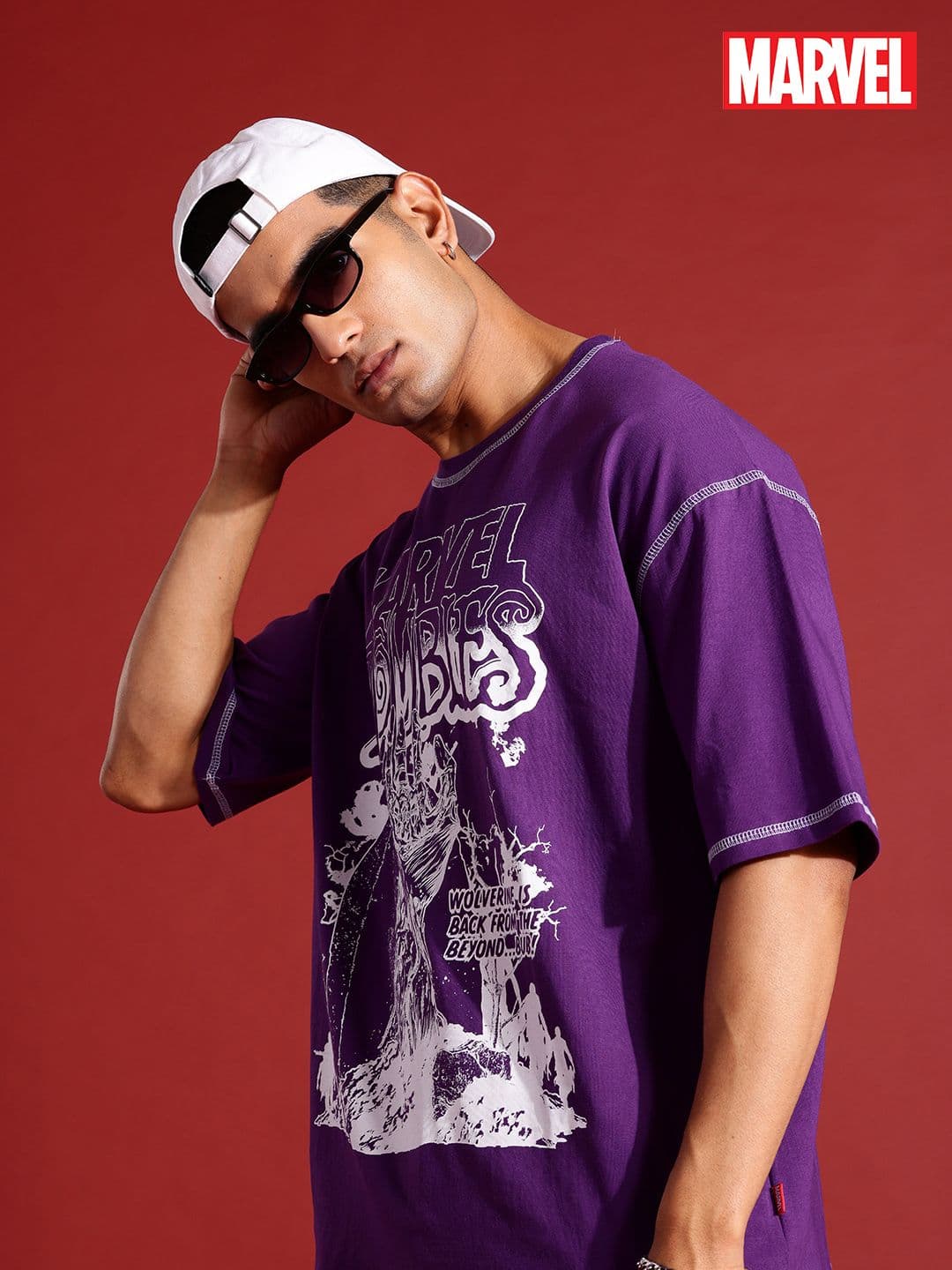 MARVEL STREET Men Printed Pure Cotton Relaxed Fit T-shirt - view 1
