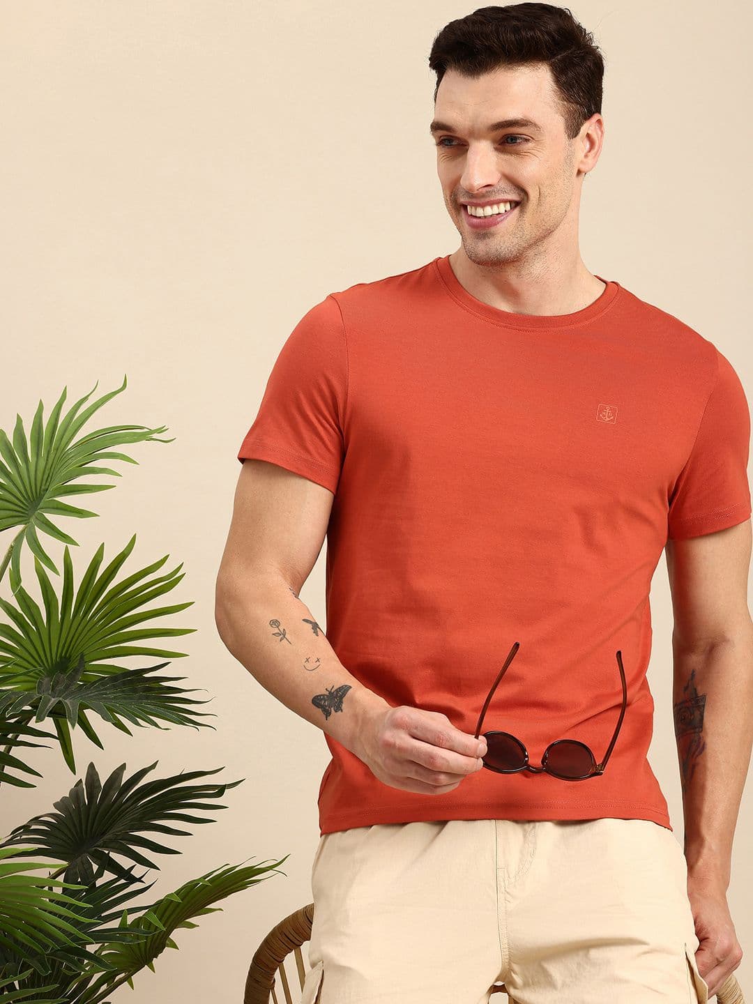 Mast & Harbour Men Cotton Bio Finish Applique T-shirt - view 1