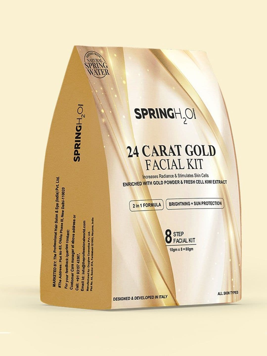 Spring H2O 8-Step 2-in-1 Formula Brightening & Sun Protection 24 Carat Gold Facial Kit - view 1