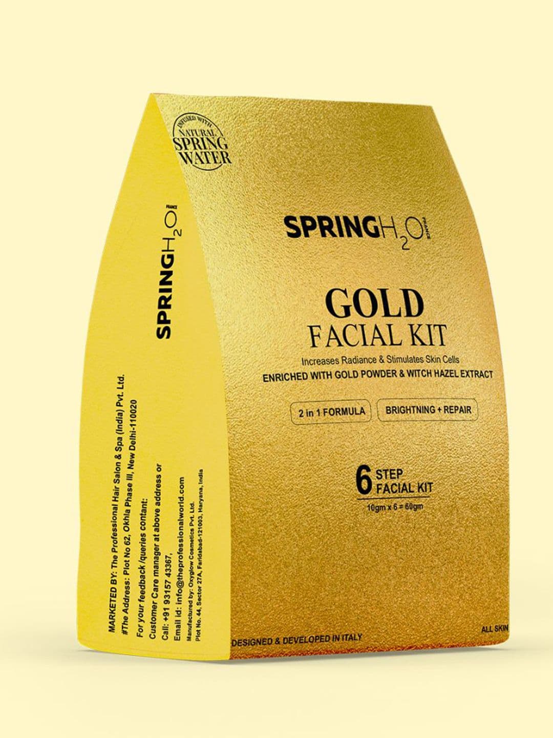 Spring H2O 6-Step 2-in-1 Formula For Skin Brightening & Repair Gold Facial Kit - 10g Each - view 1