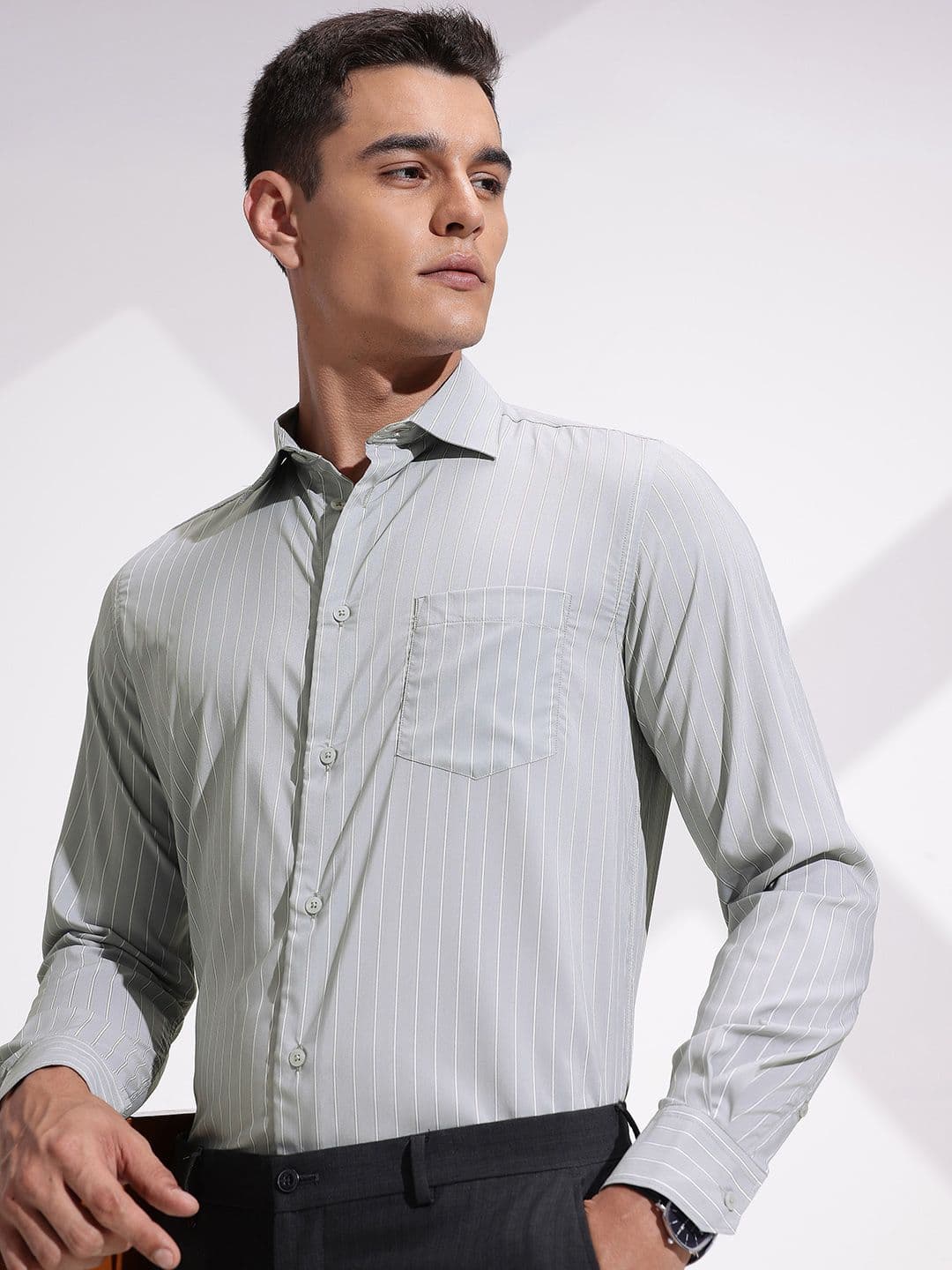 INVICTUS Striped Formal Shirt - view 1