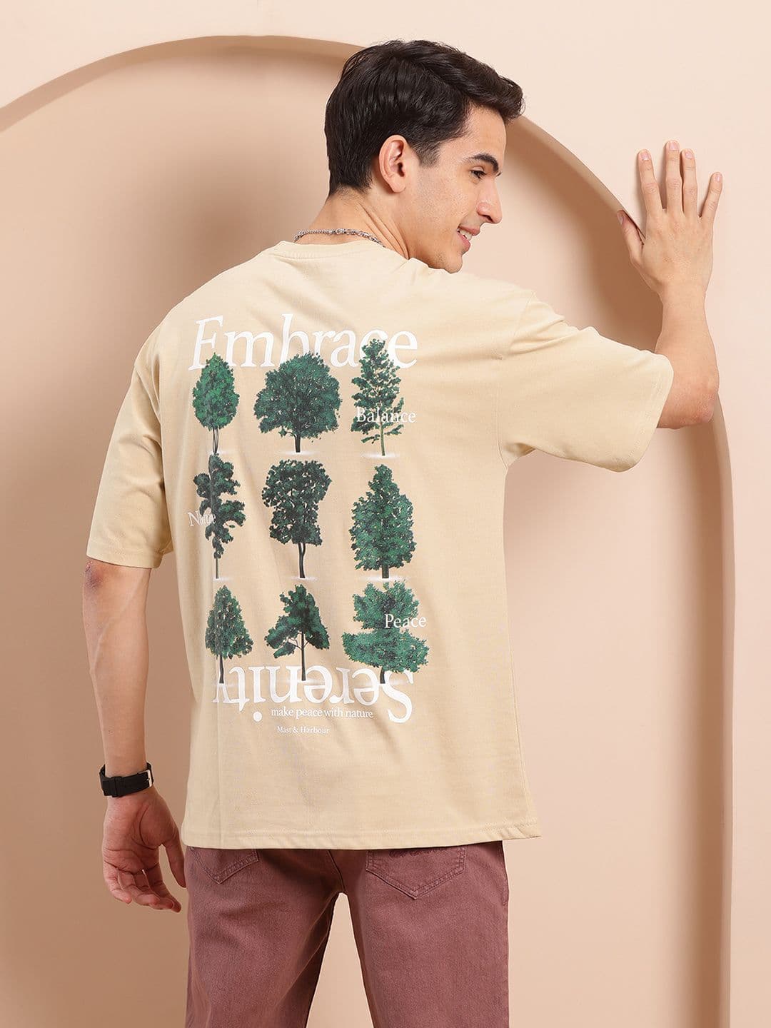 Mast & Harbour Men Printed Oversized T-shirt - view 1
