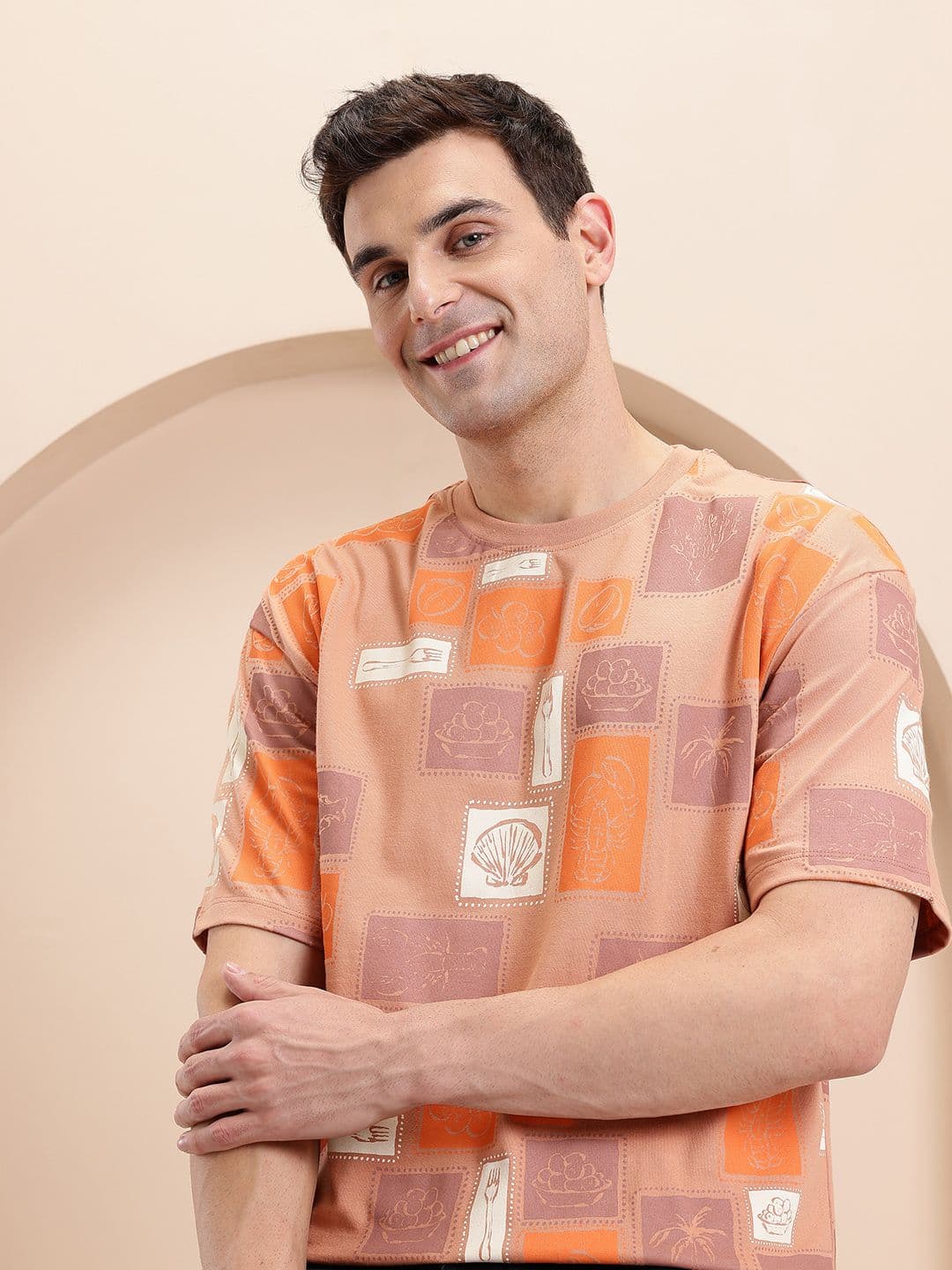 Mast & Harbour Printed Relaxed T-shirt - view 1