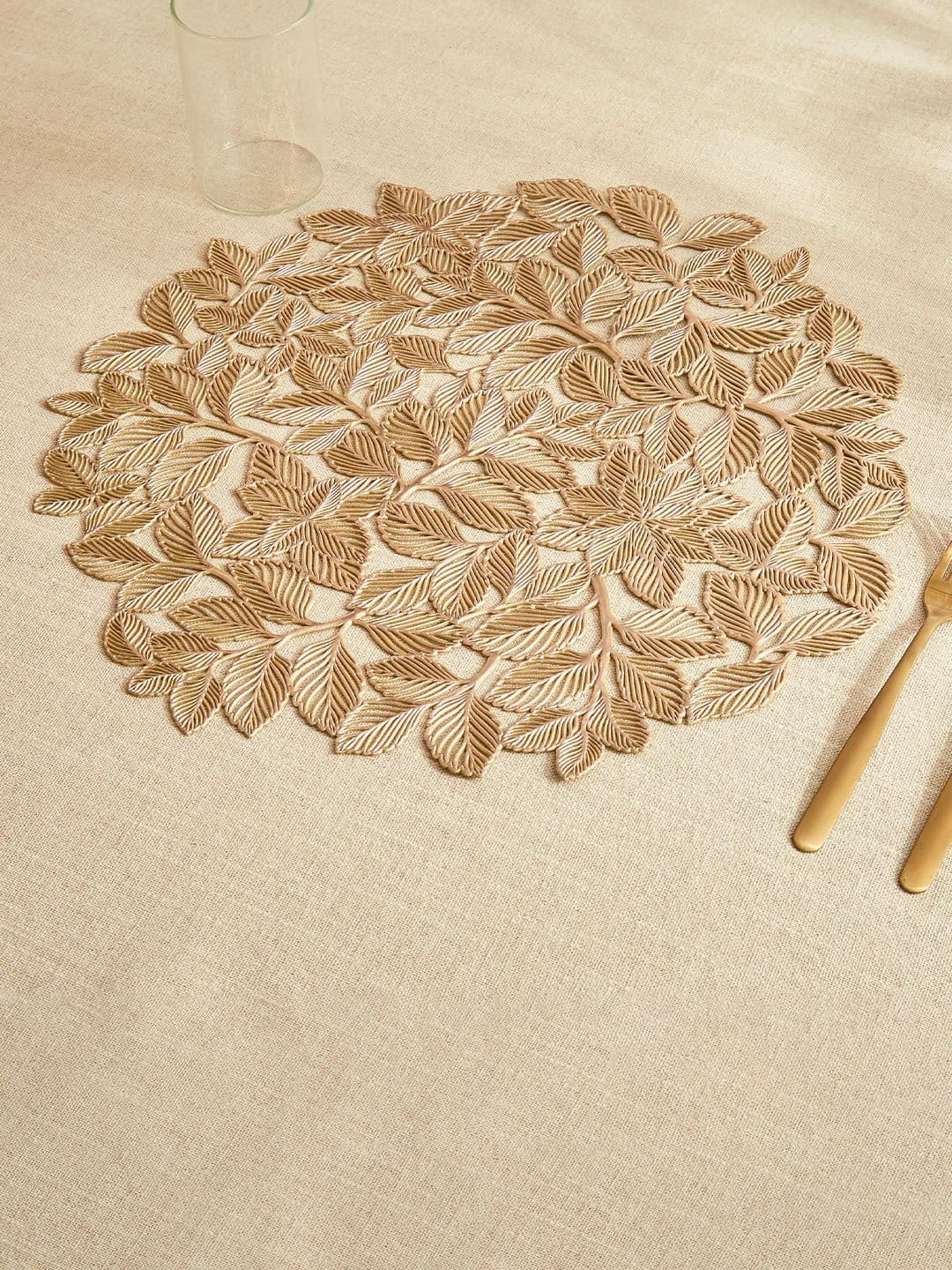 Home Centre Cinder Brown Printed PVC Table Placemat - view 1