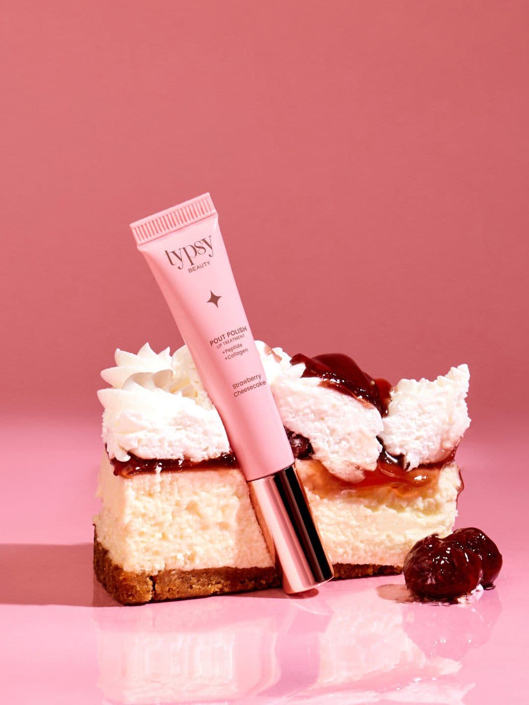 Typsy Beauty Pout Polish Peptide Lip Treatment Balm- 16g - Strawberry Cheesecake 02 - view 1