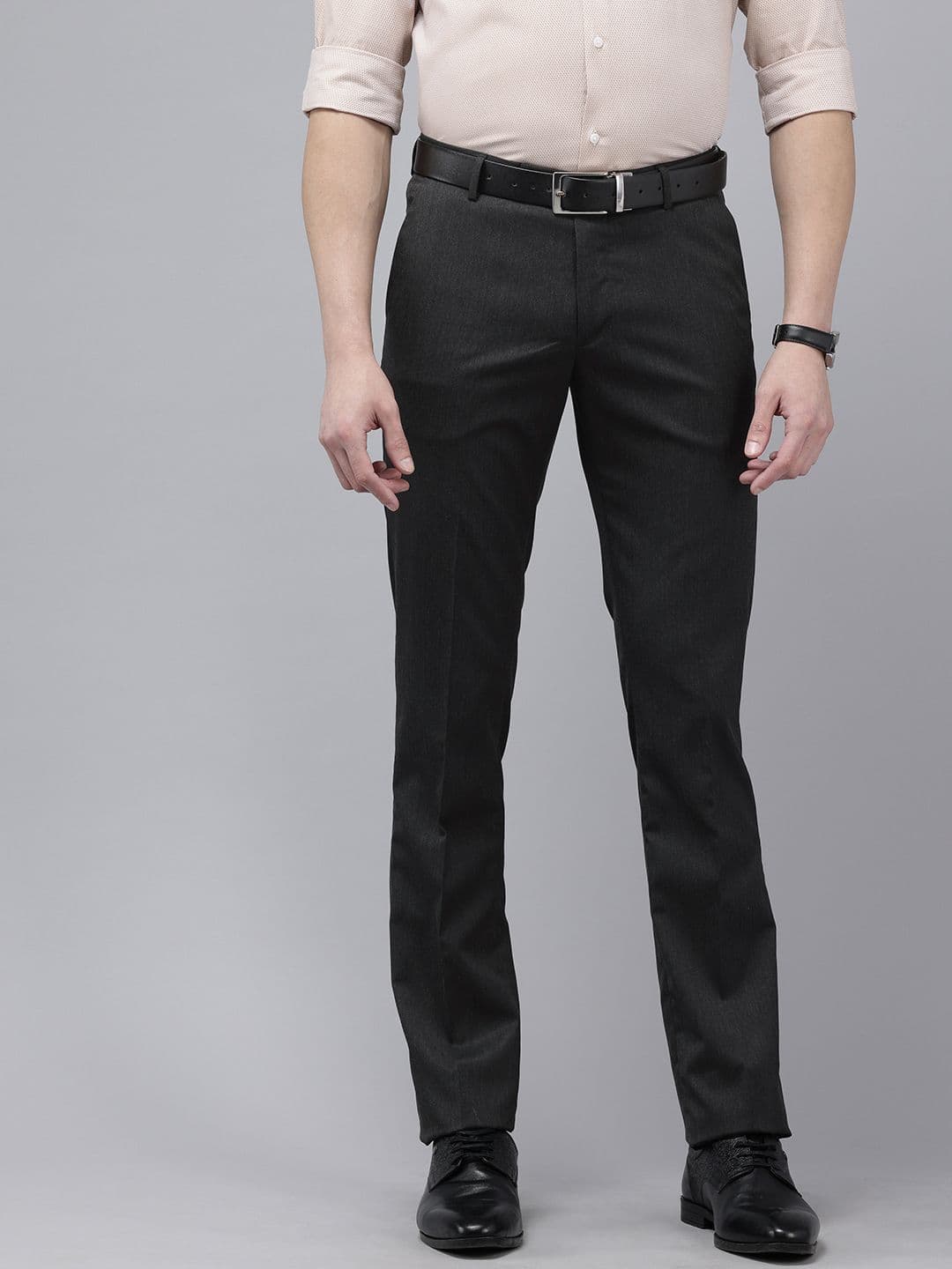 Arrow Men Textured Hudson Tapered Fit Formal Trousers - view 1