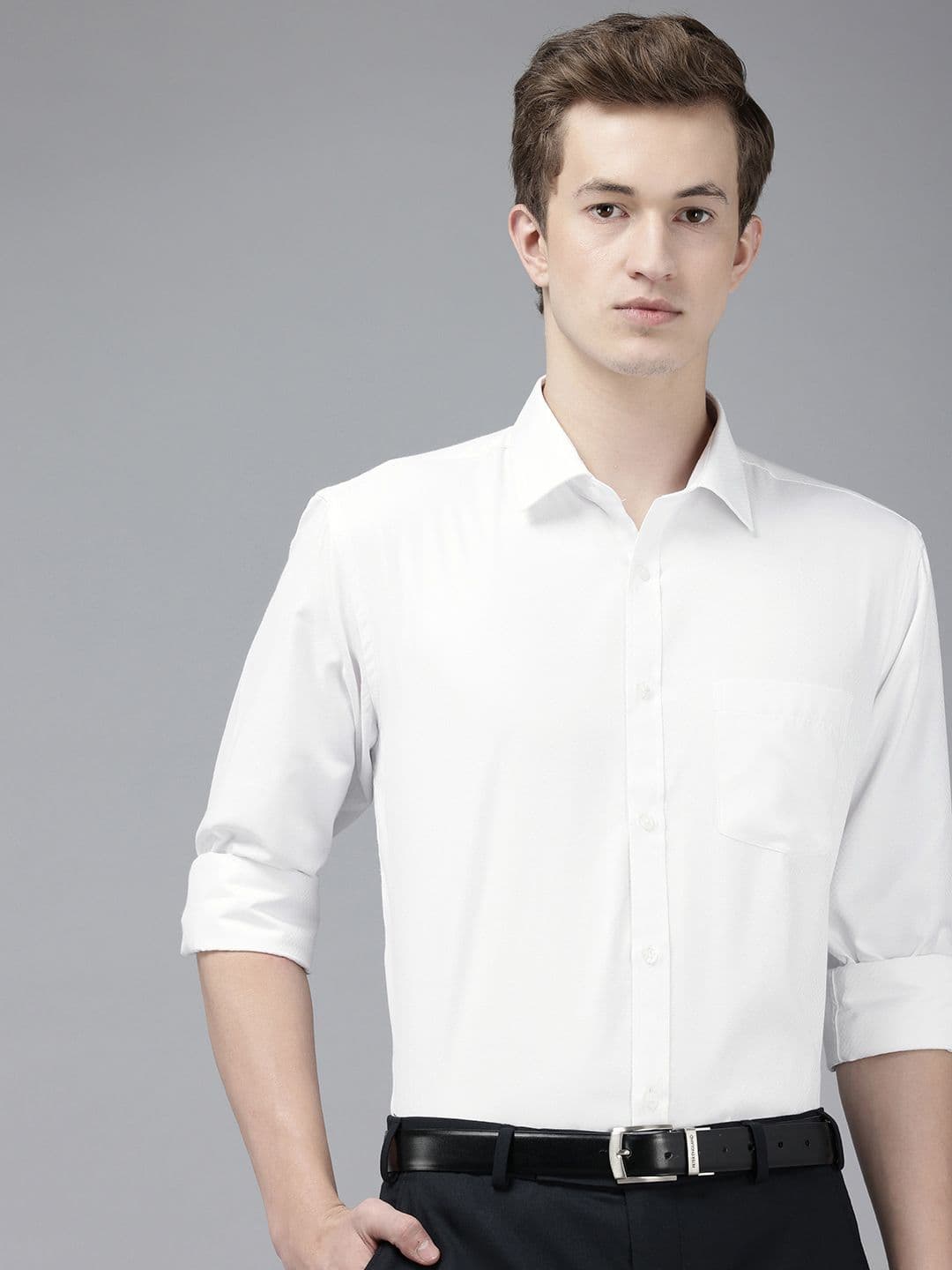 Park Avenue Slim Fit Textured Formal Shirt - view 1