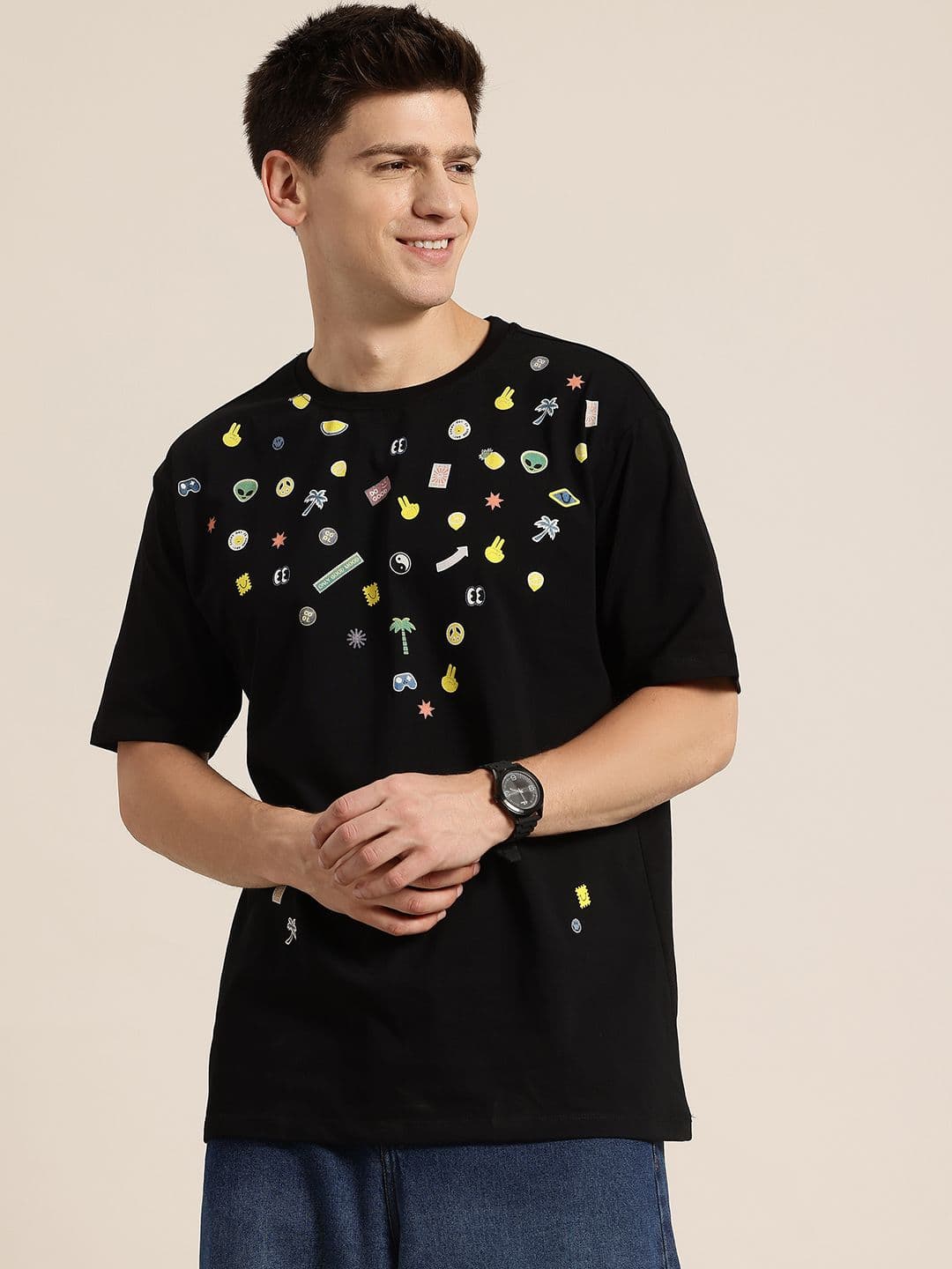 HERE&NOW Conversational Print Relaxed T-shirt - view 1