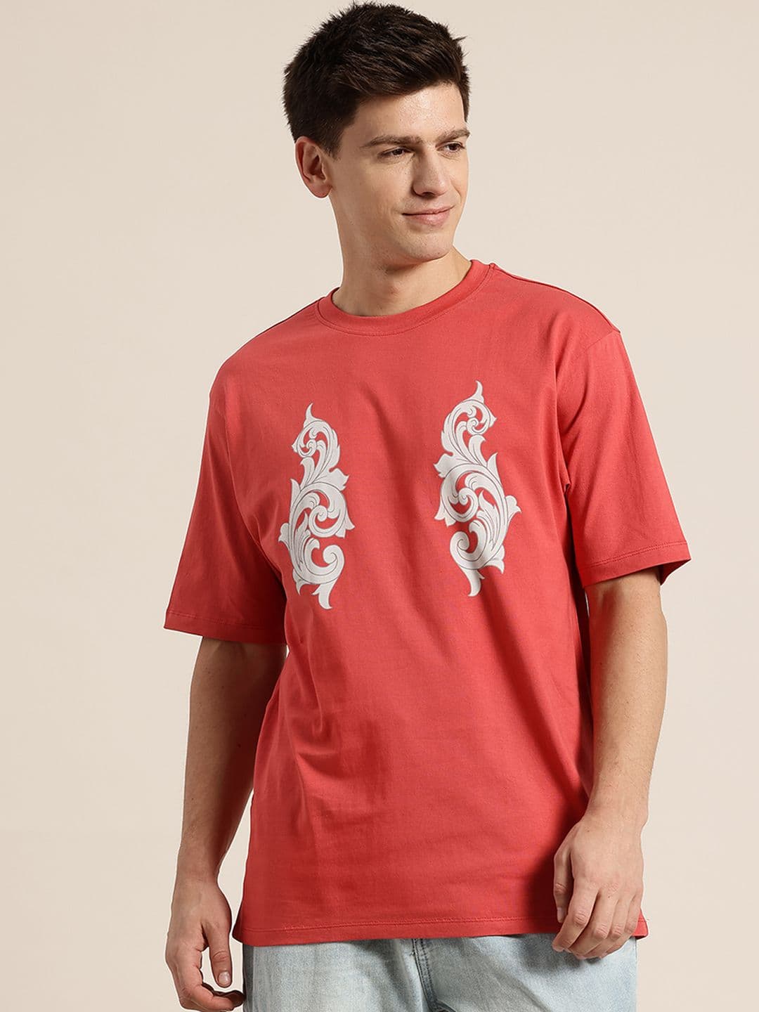 HERE&NOW Ethnic Print Pure Cotton T-shirt - view 1
