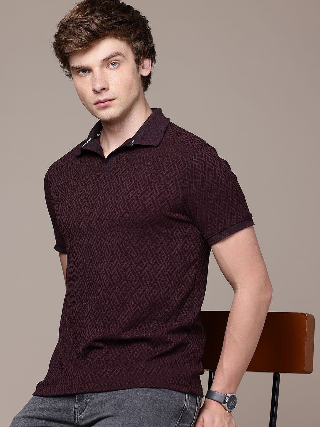 French Connection Men Polo Collar Antimicrobial T-shirt - view 1
