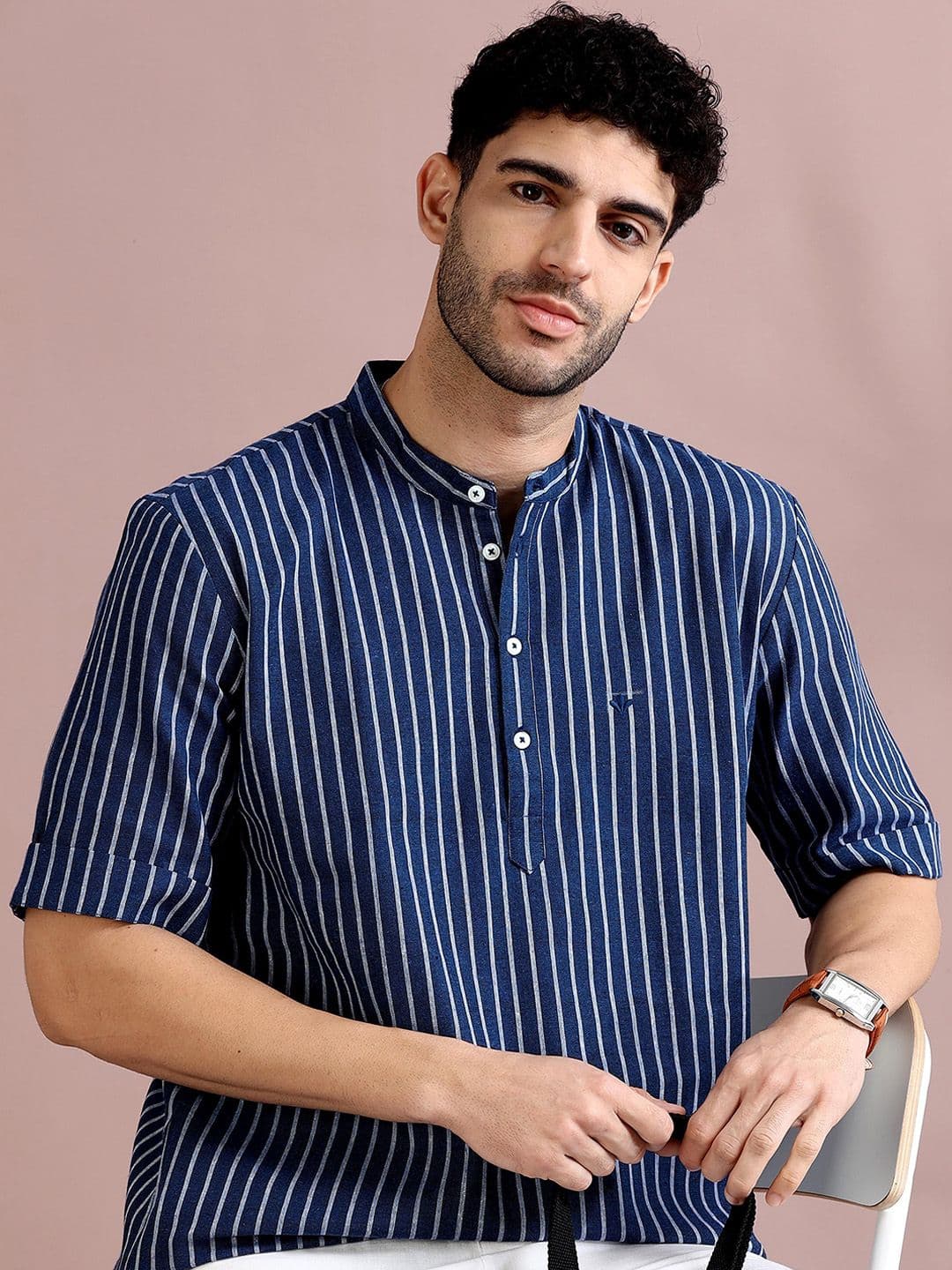 FILORI STUDIO Men Striped Kurta - view 1