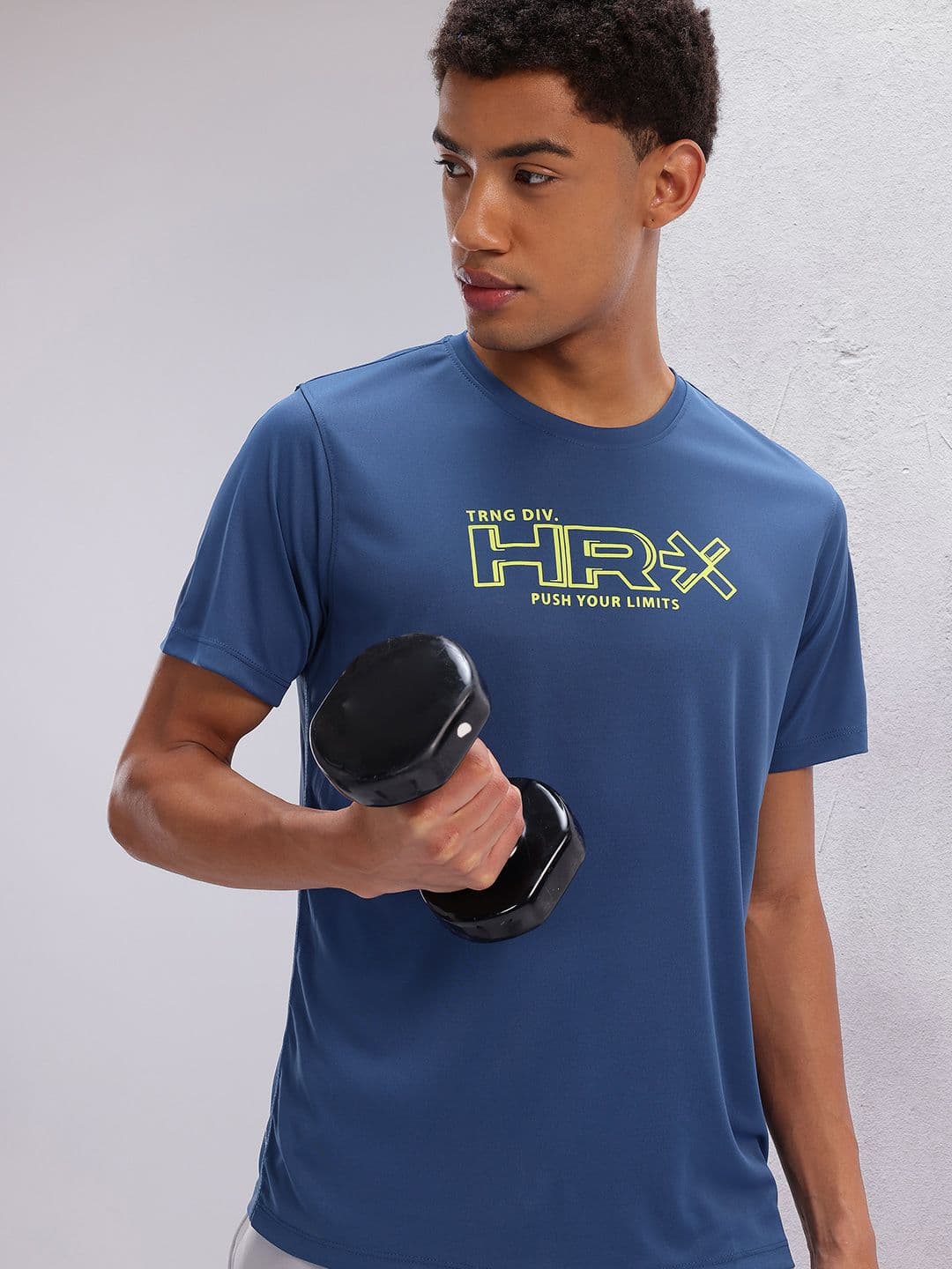 HRX by Hrithik Roshan Brand Logo Print Training T-shirt - view 1