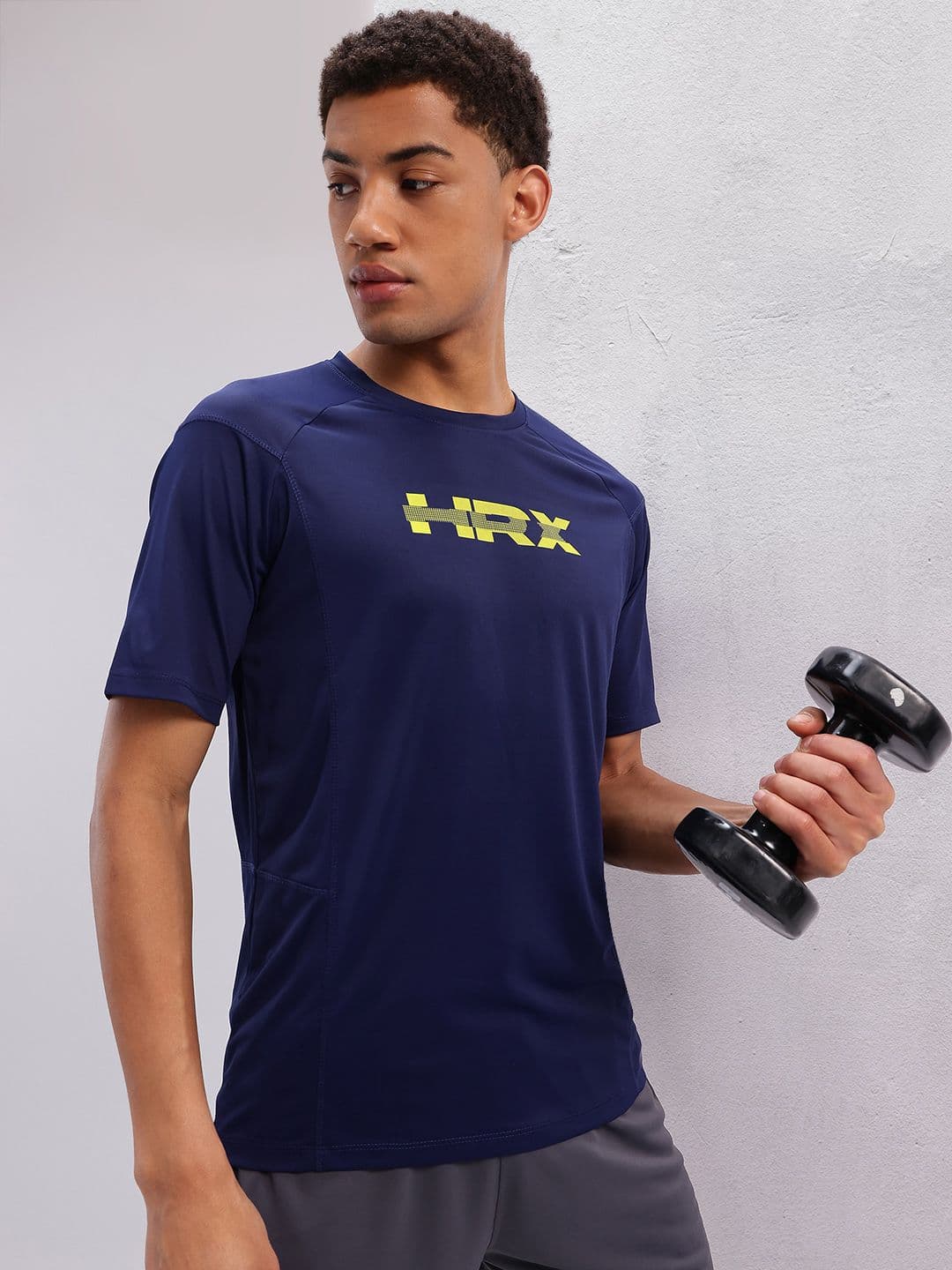 HRX by Hrithik Roshan Men Printed Rapid-Dry Training T-shirt - view 1