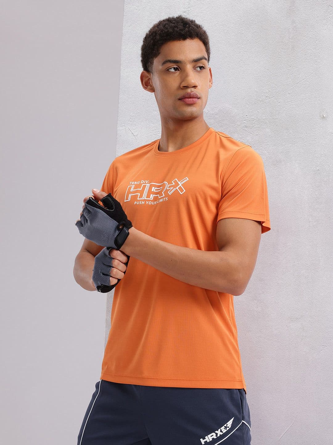 HRX by Hrithik Roshan Men Typography Printed Rapid-Dry Training T-shirt - view 1