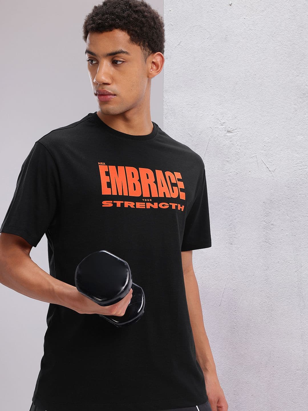 HRX by Hrithik Roshan Typography Printed Training T-shirt - view 1
