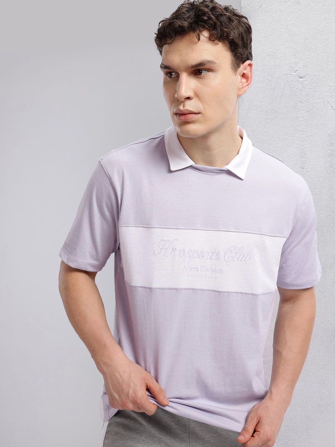 HRX by Hrithik Roshan Men Striped Polo Collar T-shirt - view 1