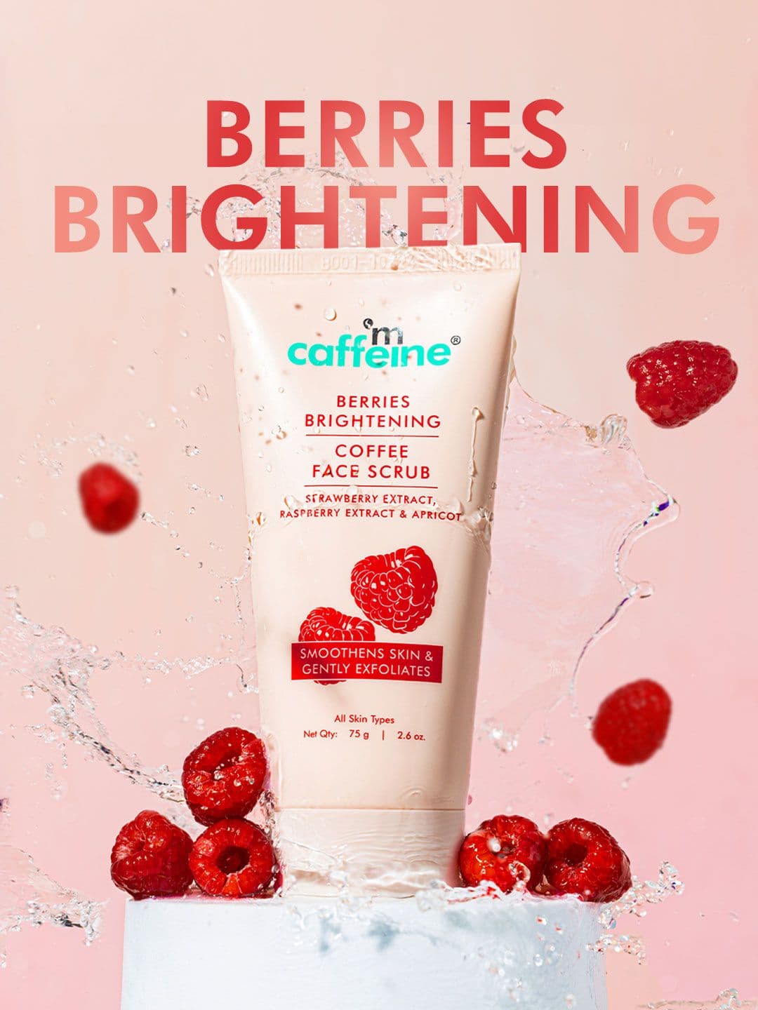 MCaffeine Berries Brightening Coffee Face Scrub With Apricot - 75 g - view 1
