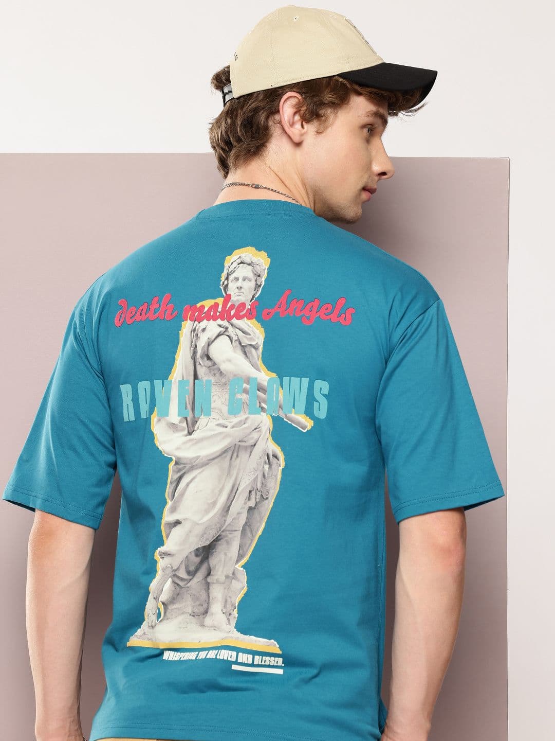 Kook N Keech Men Printed Drop-Shoulder Sleeves Oversized T-shirt - view 1