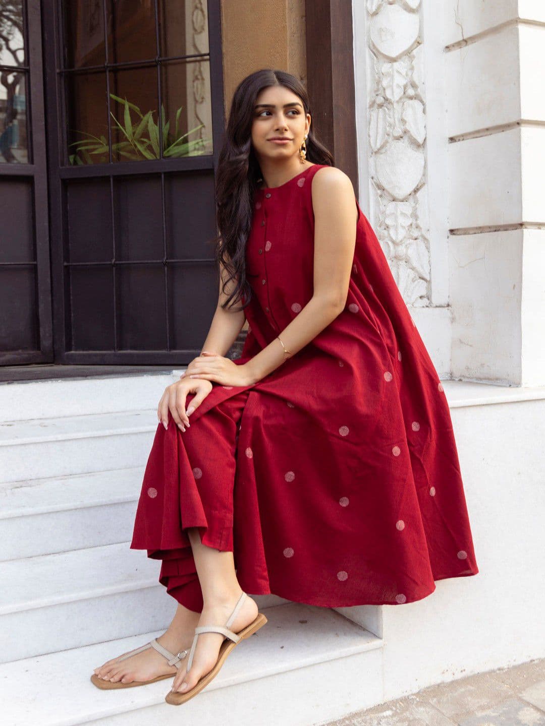 GoSriKi Women Printed Regular Kurta with Palazzos - view 1