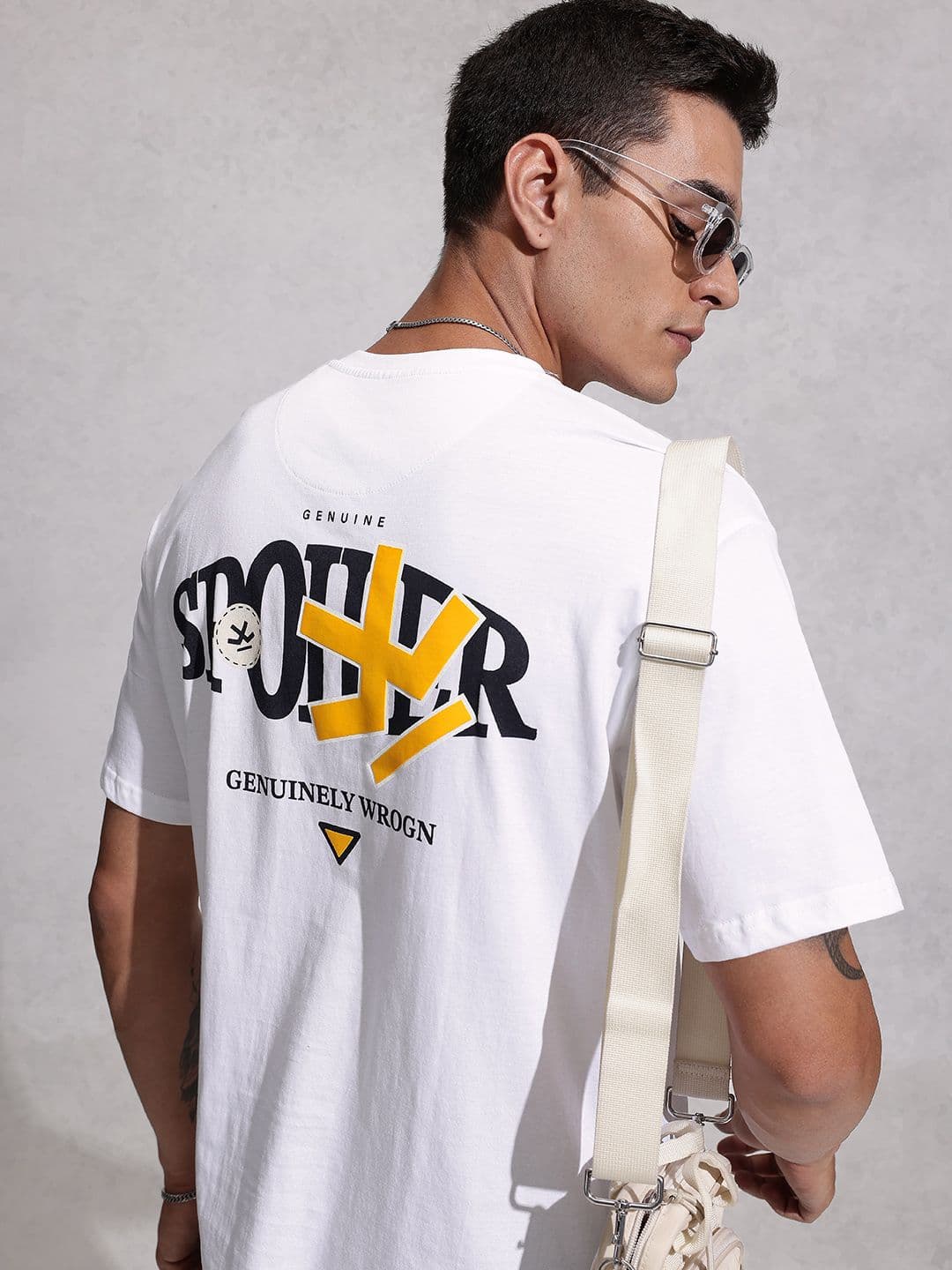 WROGN Cotton Typography Printed Oversized T-shirt - view 1