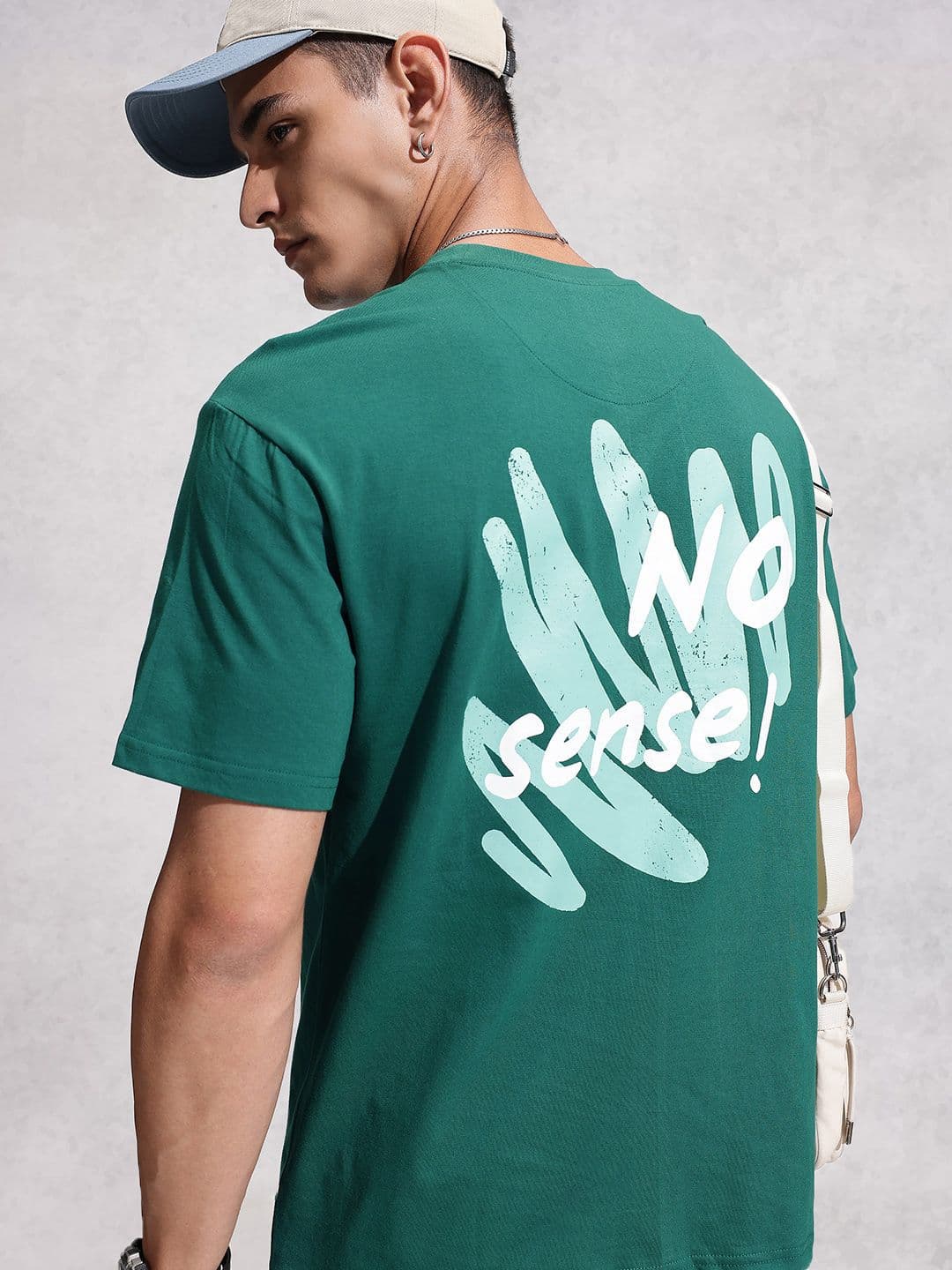 WROGN Graphic Printed Drop-Shoulder Sleeves Pure Cotton Oversized T-shirt - view 1