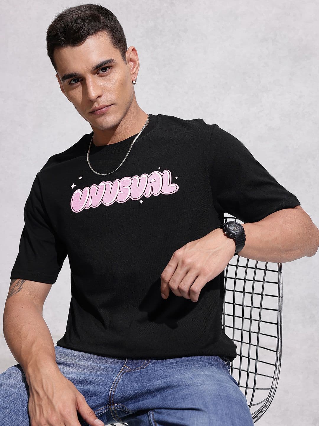WROGN Typography Printed Cotton T-shirt - view 1