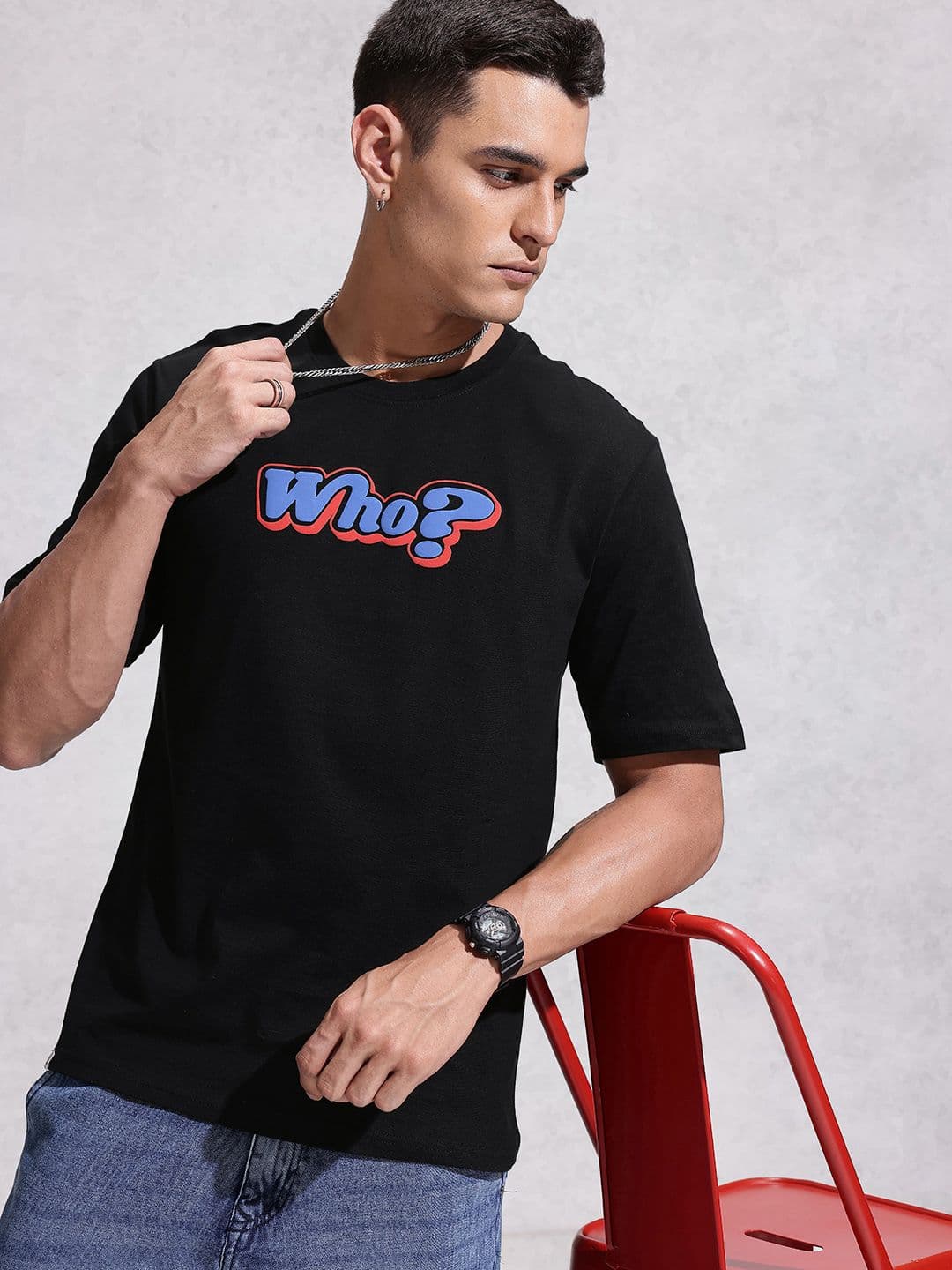 WROGN Typography Printed Cotton Regular Fit T-shirt - view 1