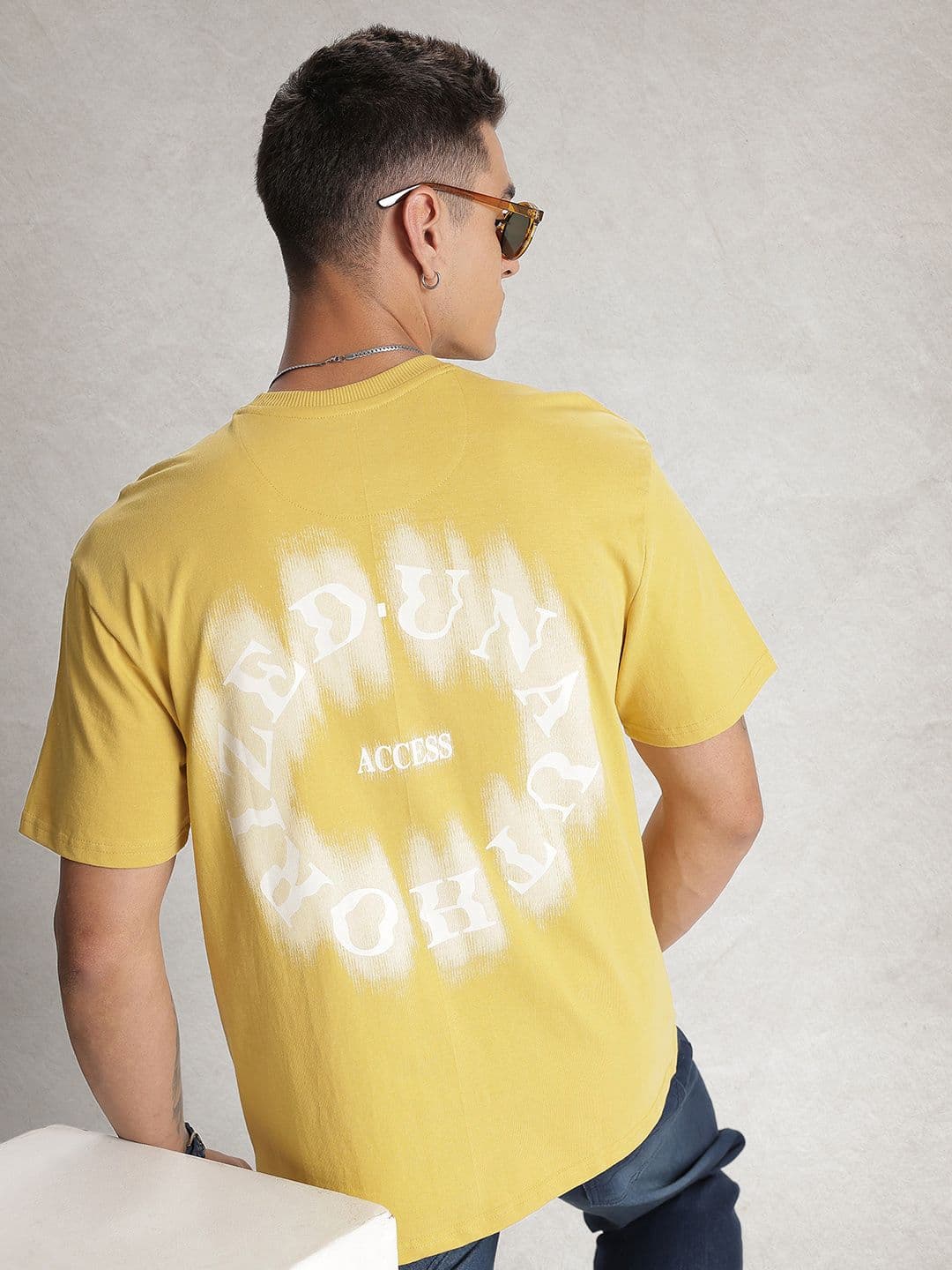 WROGN Oversized Fit Graphic Printed Cotton T-shirt - view 1