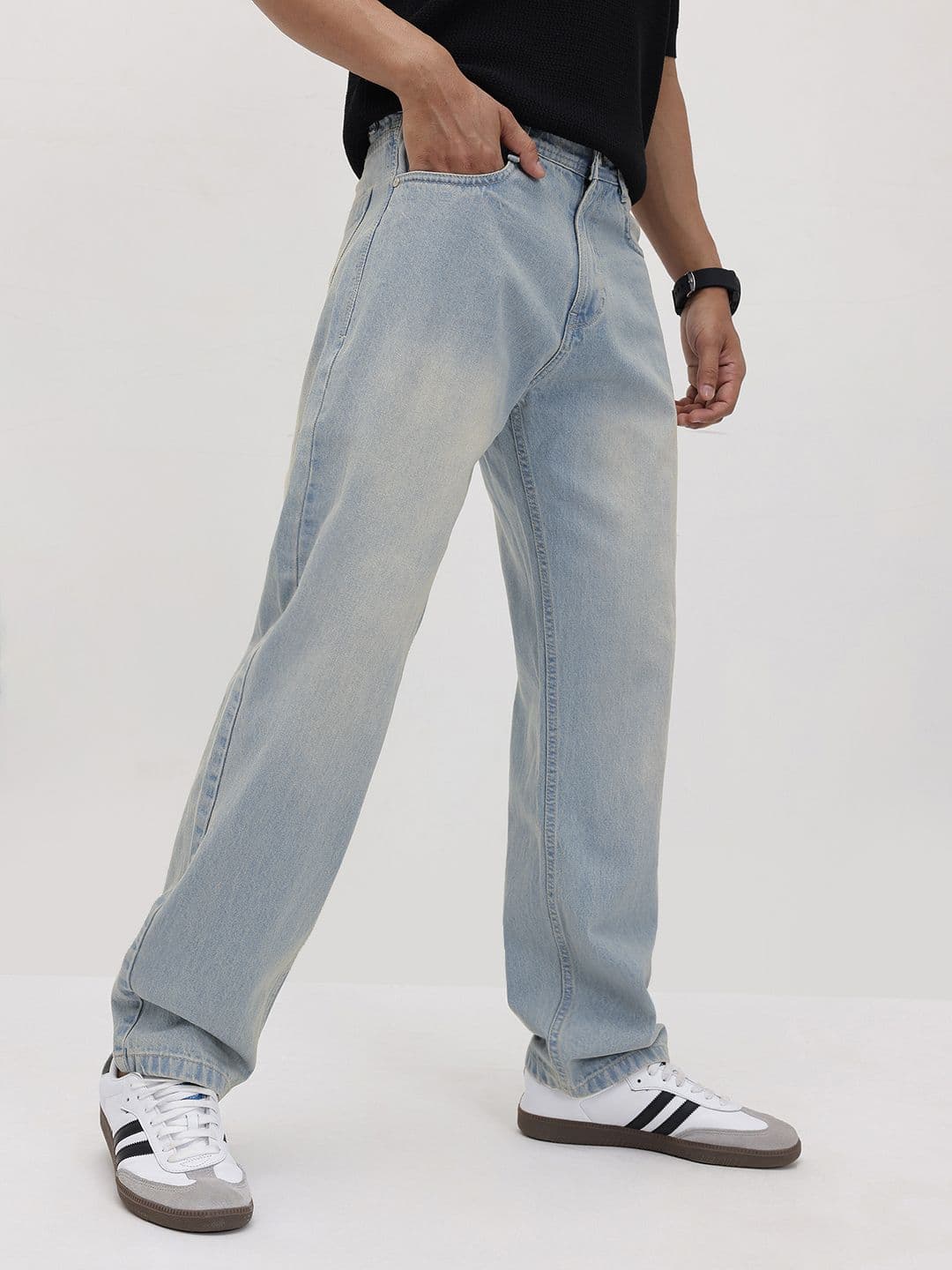 The Roadster Life Co. Men Straight Fit Vintage Wash Jeans - view 1
