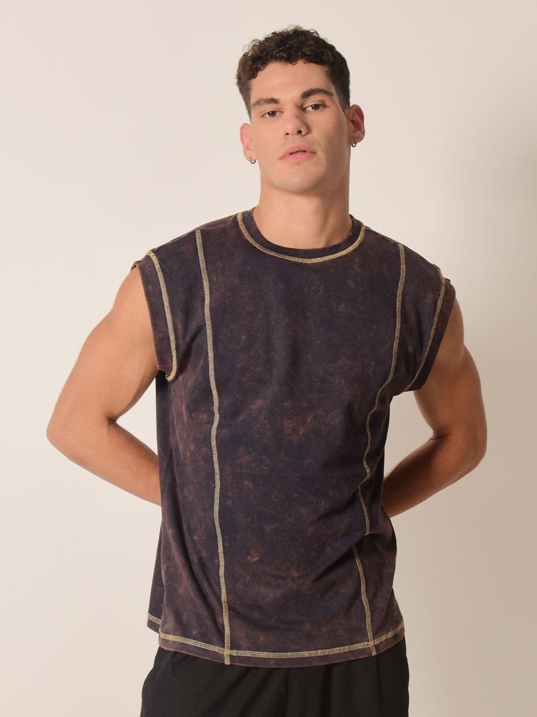 IZF Men Acid Wash Round Neck Cotton T-Shirt - view 1