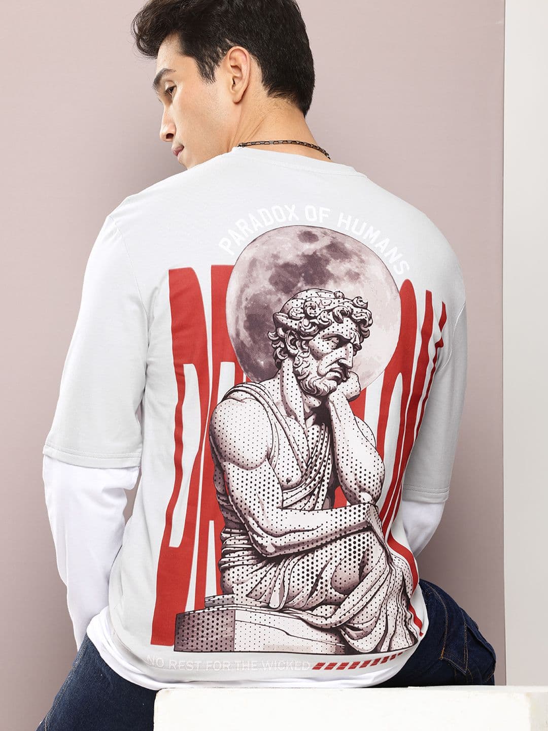 Kook N Keech Graphic Printed Doctor Sleeves Oversized T-shirt - view 1