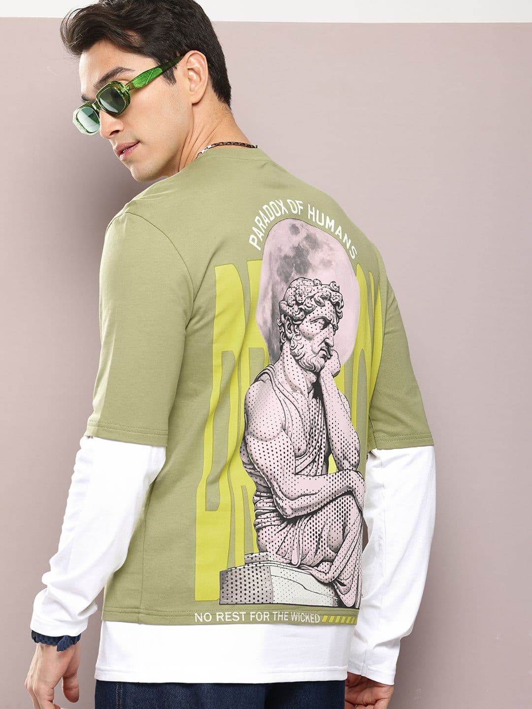 Kook N Keech Graphic Printed Doctor Sleeves Oversized T-shirt - view 1
